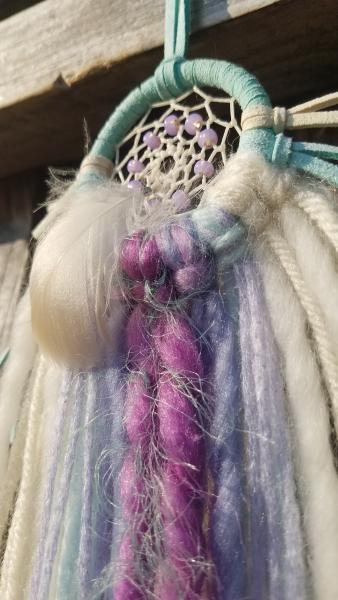 purple + aqua + cream + periwinkle dream catcher (sku376) picture