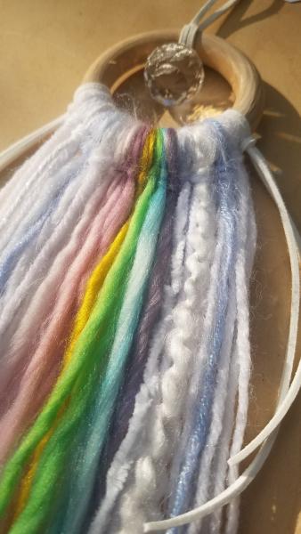 rainbow + white + genuine crystal small minimalist dream catcher (sku178)) picture