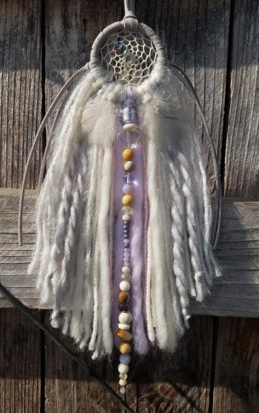 lavender + purple + blue + gray + cream dream catcher (sku382)