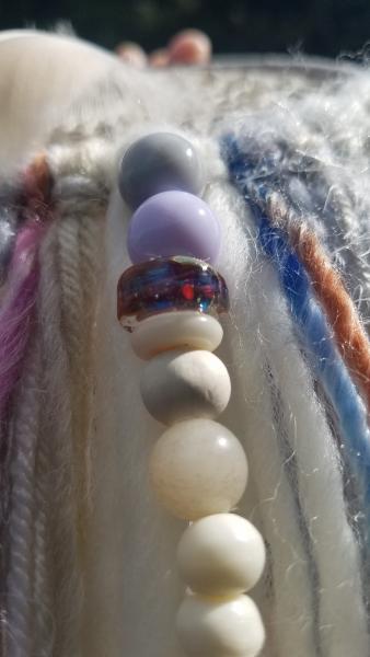 crystal clear quartz + lilac purple + blue + tan + Picture Jasper dream catcher (sku255) picture