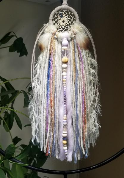 lavender + purple + blue + gray + cream dream catcher (sku380) picture