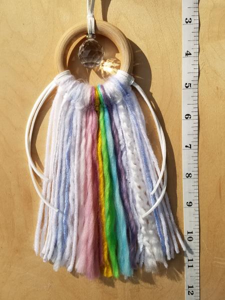 rainbow + white + genuine crystal small minimalist dream catcher (sku178)) picture