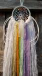 rainbow + white + genuine crystals dream catcher (sku506)