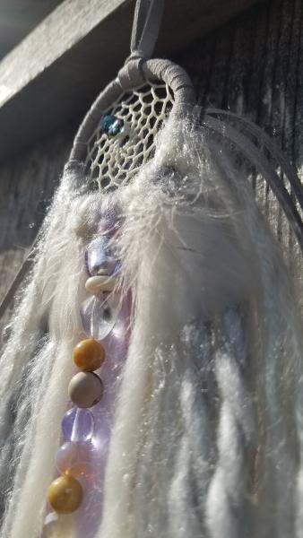 lavender + purple + blue + gray + cream dream catcher (sku382) picture