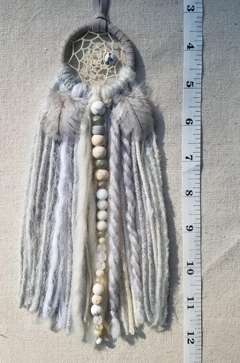 gray + white + cream + Howlite small dream catcher (sku222) picture