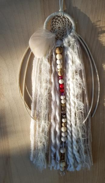 cream + red + Buddhist Mala dream catcher (sku141) picture