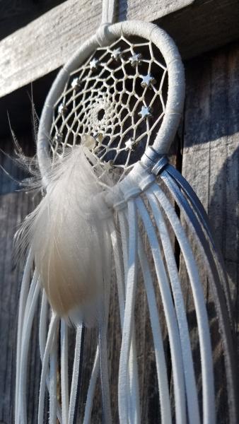 white + silver + stars dream catcher (sku511) picture