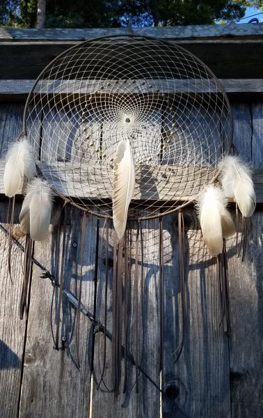 extra large dusty clay brown + Sandalwood dream catcher (sku490) picture