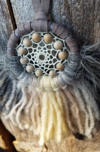 clay brown + warm tan + Sandalwood "shortie" dream catcher (sku425) picture