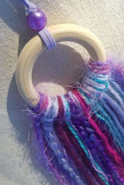 colorful purple + teal + magenta + maroon minimalist dream catcher (sku282) picture