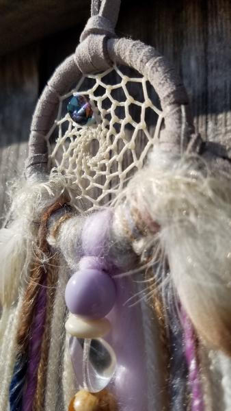 lavender + purple + blue + gray + cream dream catcher (sku380) picture