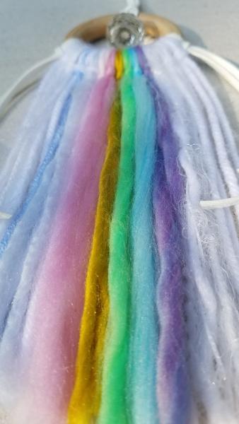 rainbow + white + genuine crystal small minimalist dream catcher (sku180) picture
