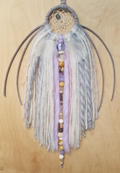 lavender + purple + blue + gray + cream dream catcher (sku382) picture