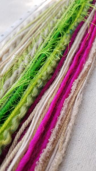 bright green + magenta + cream  minimalist dream catcher (sku97 picture