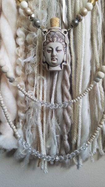 Quan Yin Buddhist dream catcher with genuine crystals (sku135) picture