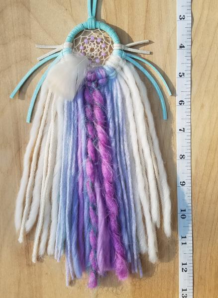 purple + aqua + cream + periwinkle dream catcher (sku376) picture