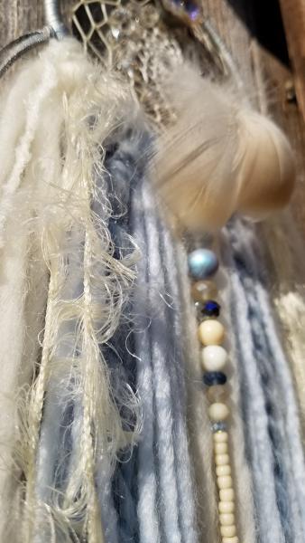 Druzy crystal + genuine crystals + sky blue + cream dream catcher (sku288) picture