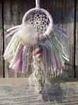 lilac + soft green + sparkly purple small "shortie"dream catcher (sku523)