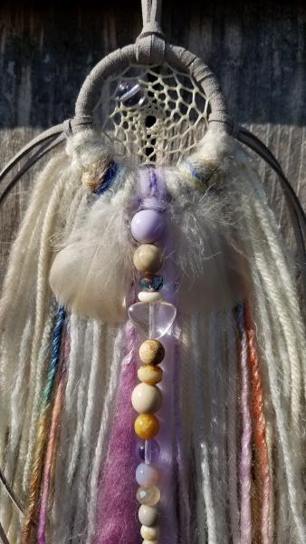 lavender + purple + blue + gray + cream dream catcher (sku381) picture