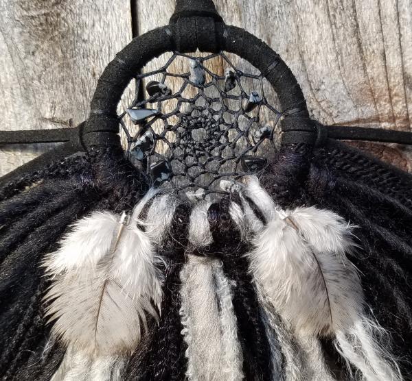 black + gray + small "shortie" dream catcher (sku525) picture