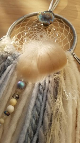 Druzy crystal + genuine crystals + sky blue + cream dream catcher (sku288) picture