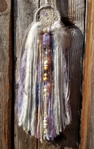 lavender + purple + blue + gray + cream dream catcher (sku383) picture