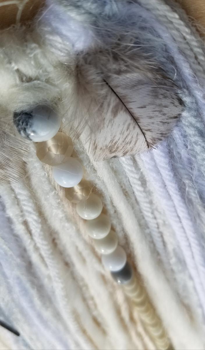 gray + white + cream + Howlite small dream catcher (sku223) picture