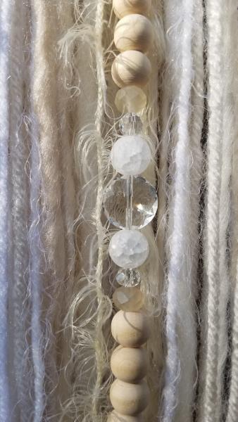 white + cream + genuine crystals medium dream catcher (sku528) picture