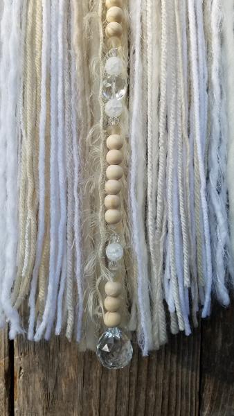 white + cream + genuine crystals medium dream catcher (sku528) picture