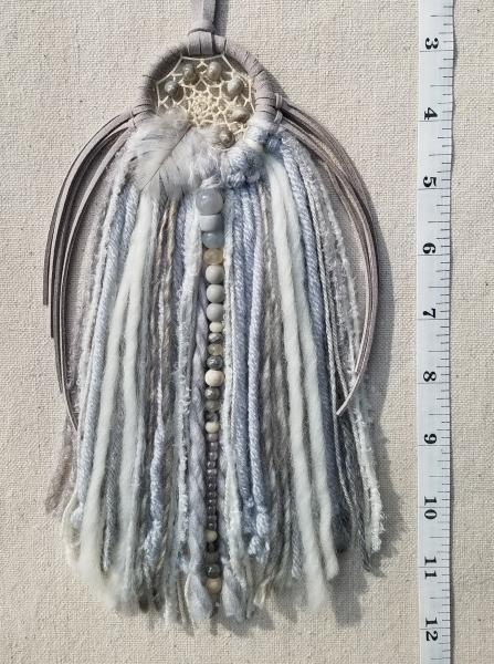 gray + white + cream + Howlite small dream catcher (sku224) picture