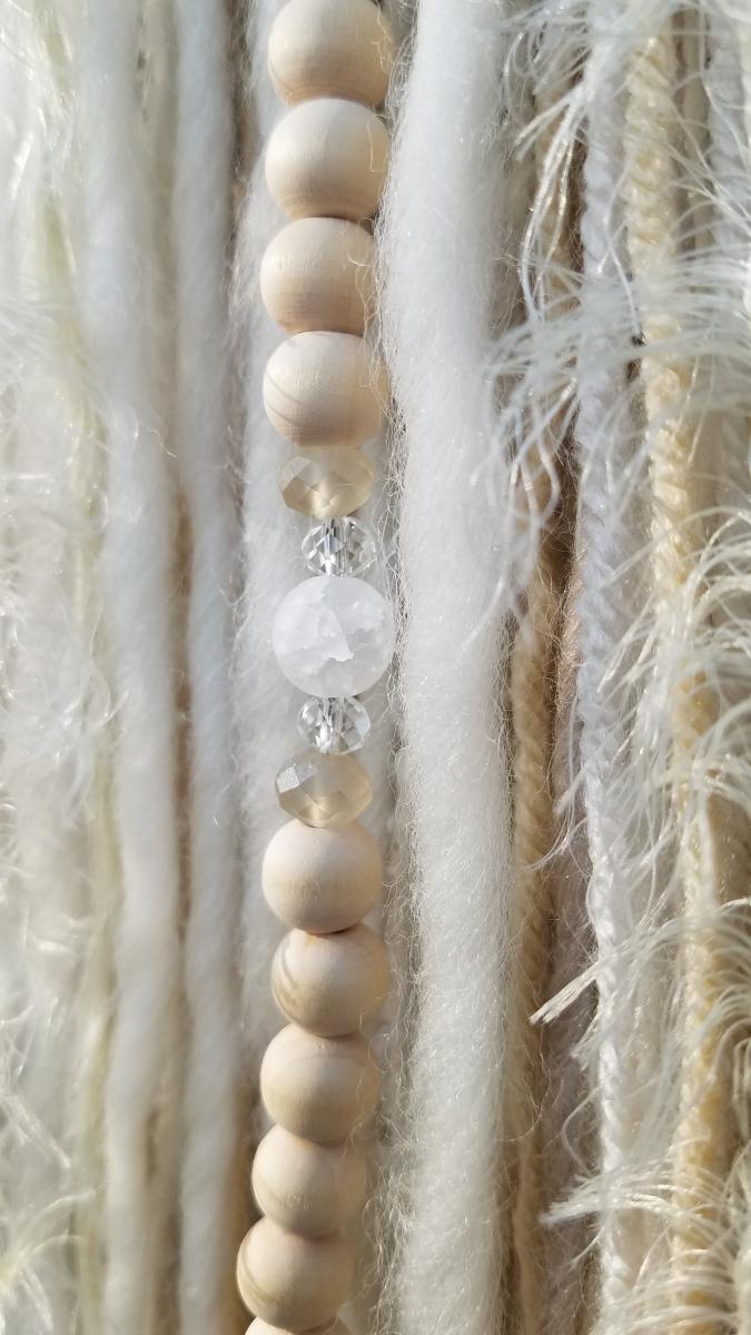 cream + genuine crystals dream catcher (sku526) picture