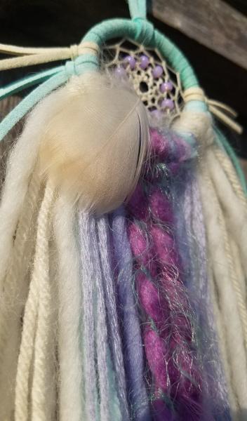 purple + aqua + cream + periwinkle dream catcher (sku376) picture