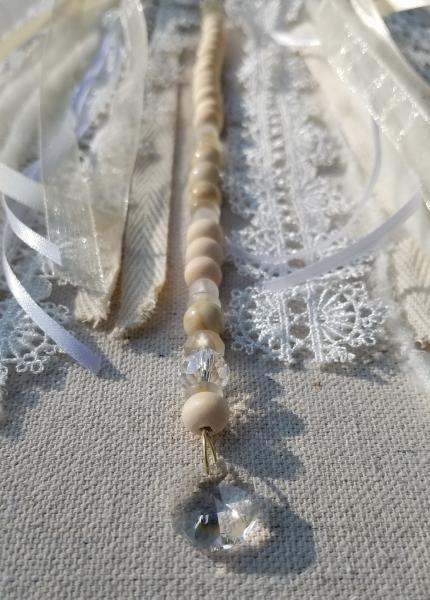 white lace + gold fox + genuine crystals dream catcher (sku531, 532) picture