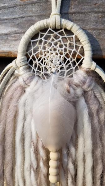 cream + genuine crystals small dream catcher (sku90) picture