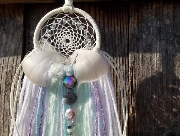 rainbow + AB crystals + white dream catcher (sku514) picture