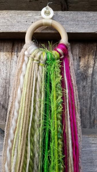 bright green + magenta + cream  minimalist dream catcher (sku97 picture