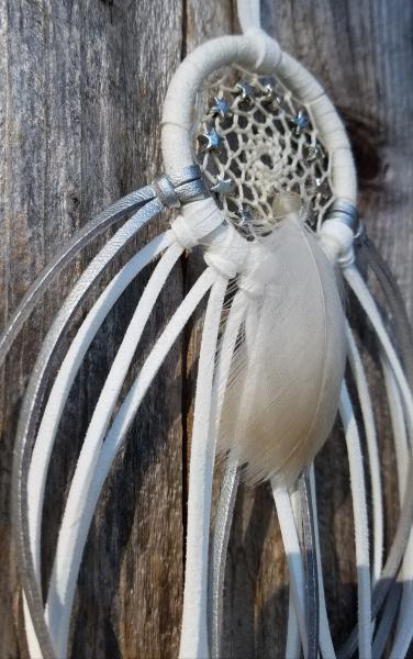 white + silver + stars small dream catcher (sku508) picture