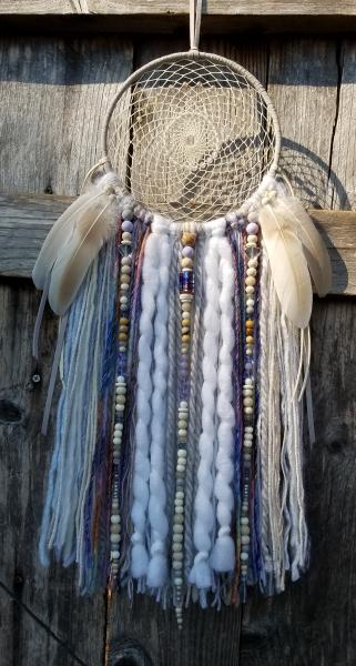 blue + white + purple + cream medium large dream catcher (sku253) picture