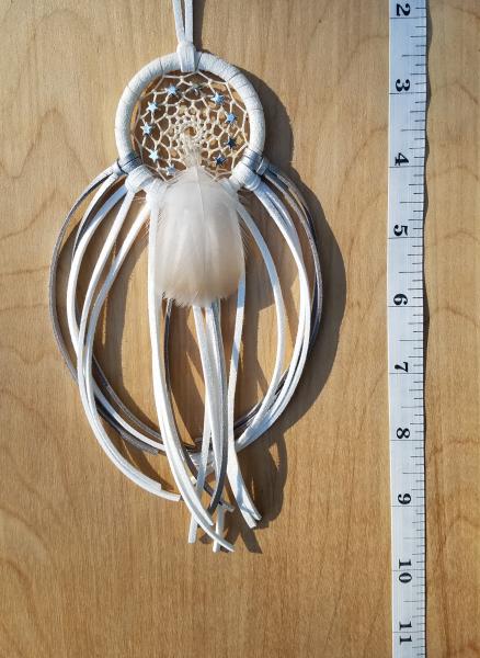 white + silver + stars small dream catcher (sku508) picture