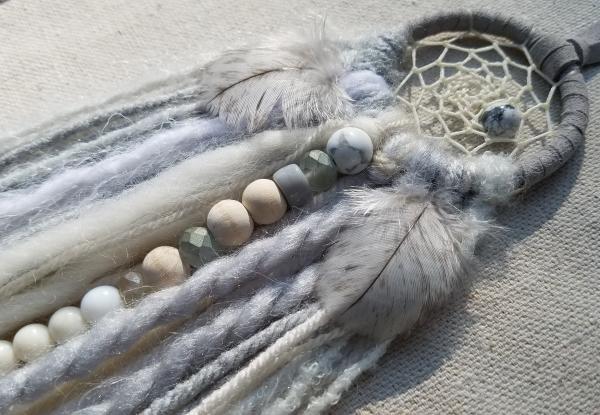 gray + white + cream + Howlite small dream catcher (sku222) picture