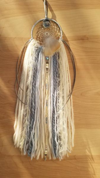 Druzy crystal + genuine crystals + sky blue + cream dream catcher (sku288) picture