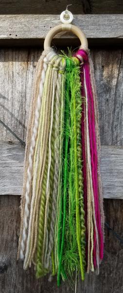 bright green + magenta + cream  minimalist dream catcher (sku97 picture