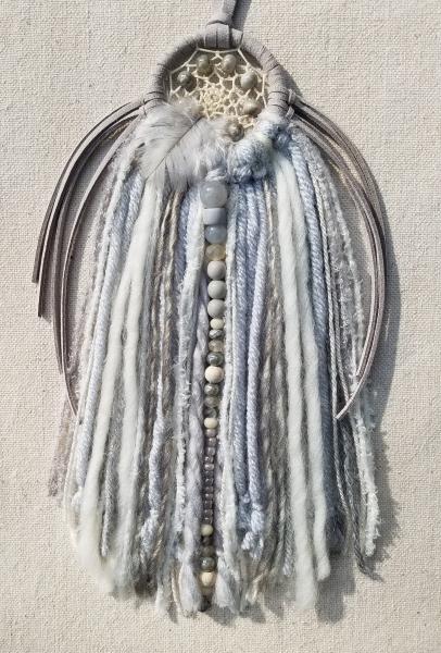 gray + white + cream + Howlite small dream catcher (sku224) picture