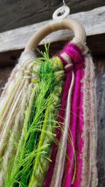 bright green + magenta + cream  minimalist dream catcher (sku97 picture