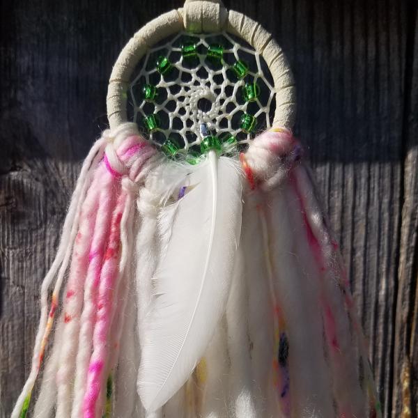 bright + soft + colorful green dream catcher (sku358) picture