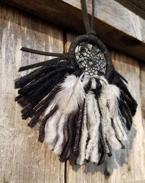 black + gray + small "shortie" dream catcher (sku525) picture