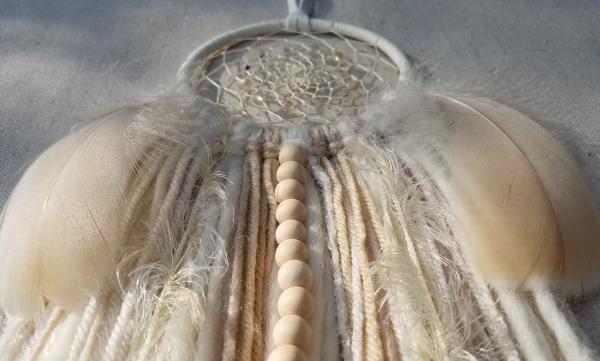 cream + genuine crystals dream catcher (sku526) picture