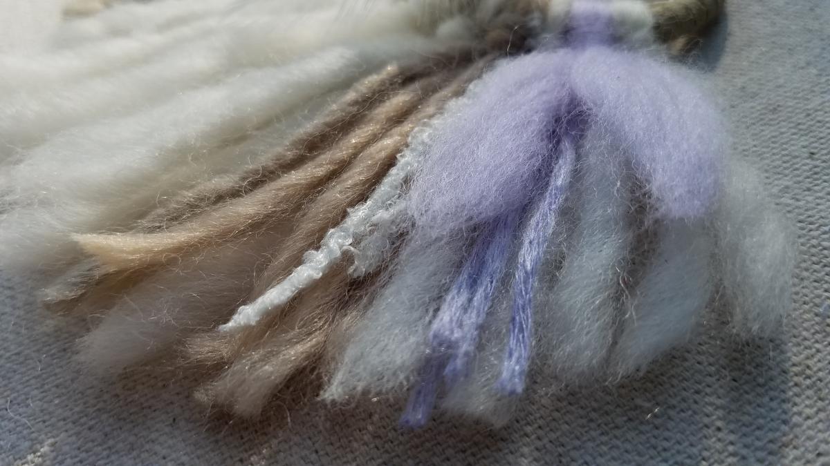 lavender + cream + beige "shortie" dream catcher (sku421) picture