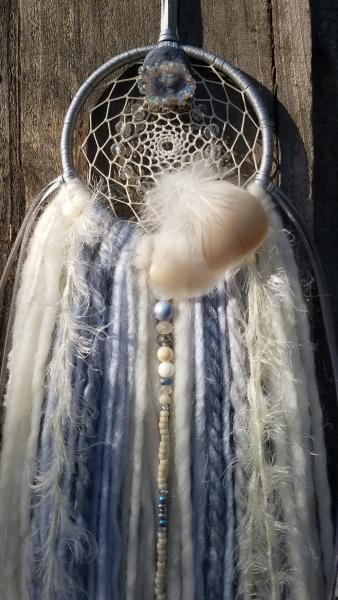 Druzy crystal + genuine crystals + sky blue + cream dream catcher (sku288) picture