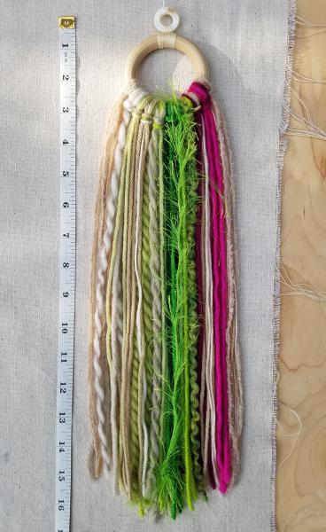 bright green + magenta + cream  minimalist dream catcher (sku97 picture